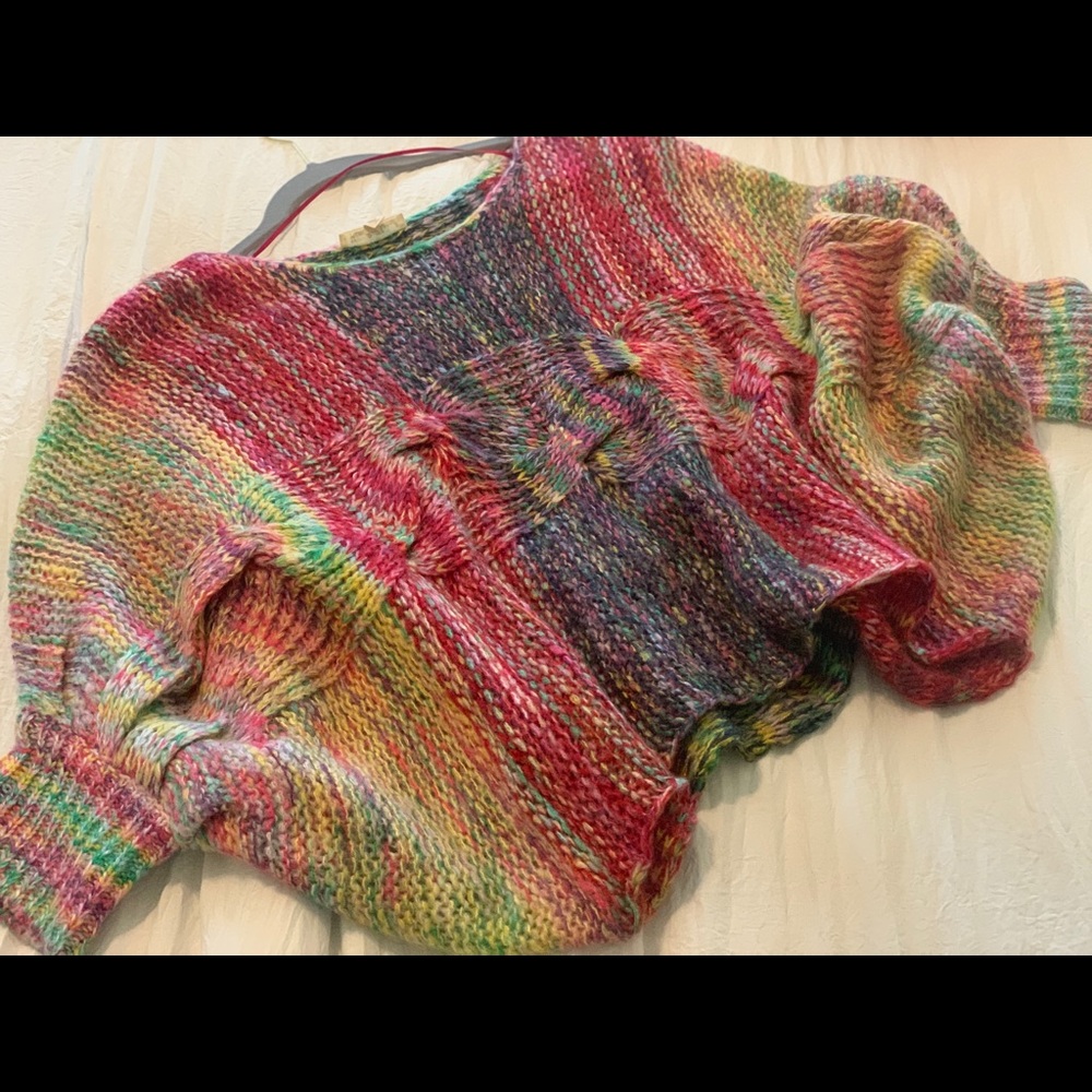 Multicolored Crop Sweater